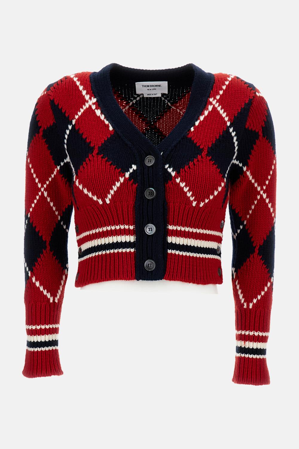 Thom Browne CARDIGAN ARGYLE JERSEY EUR Biffi Boutiques