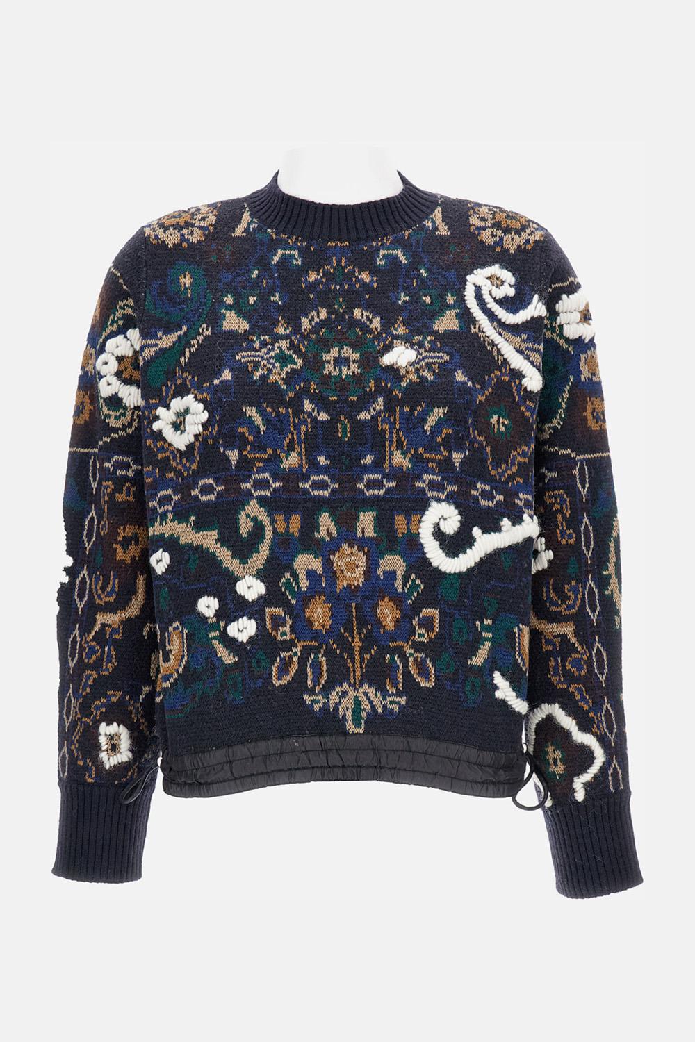 sacai フローラルセーター Sacai Floral Jacquard Pullover ¥99,000 JPY - Biffi Boutiques