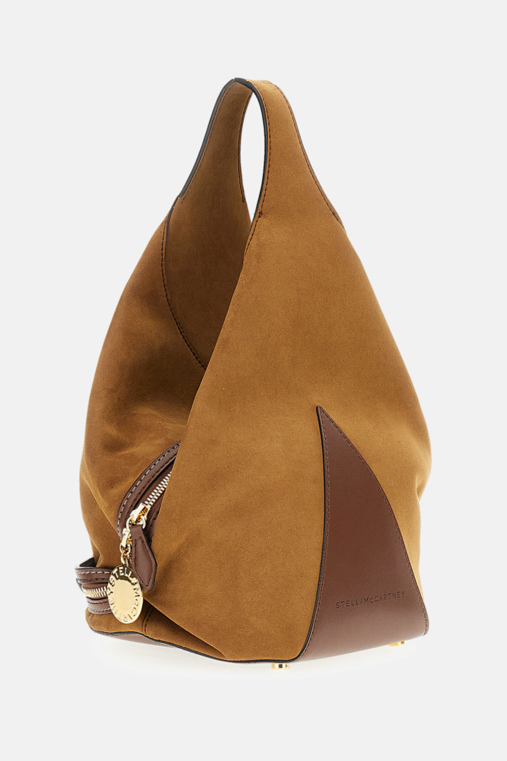 Stella McCartney Small bucket bag in Appaloosa Alter suede and