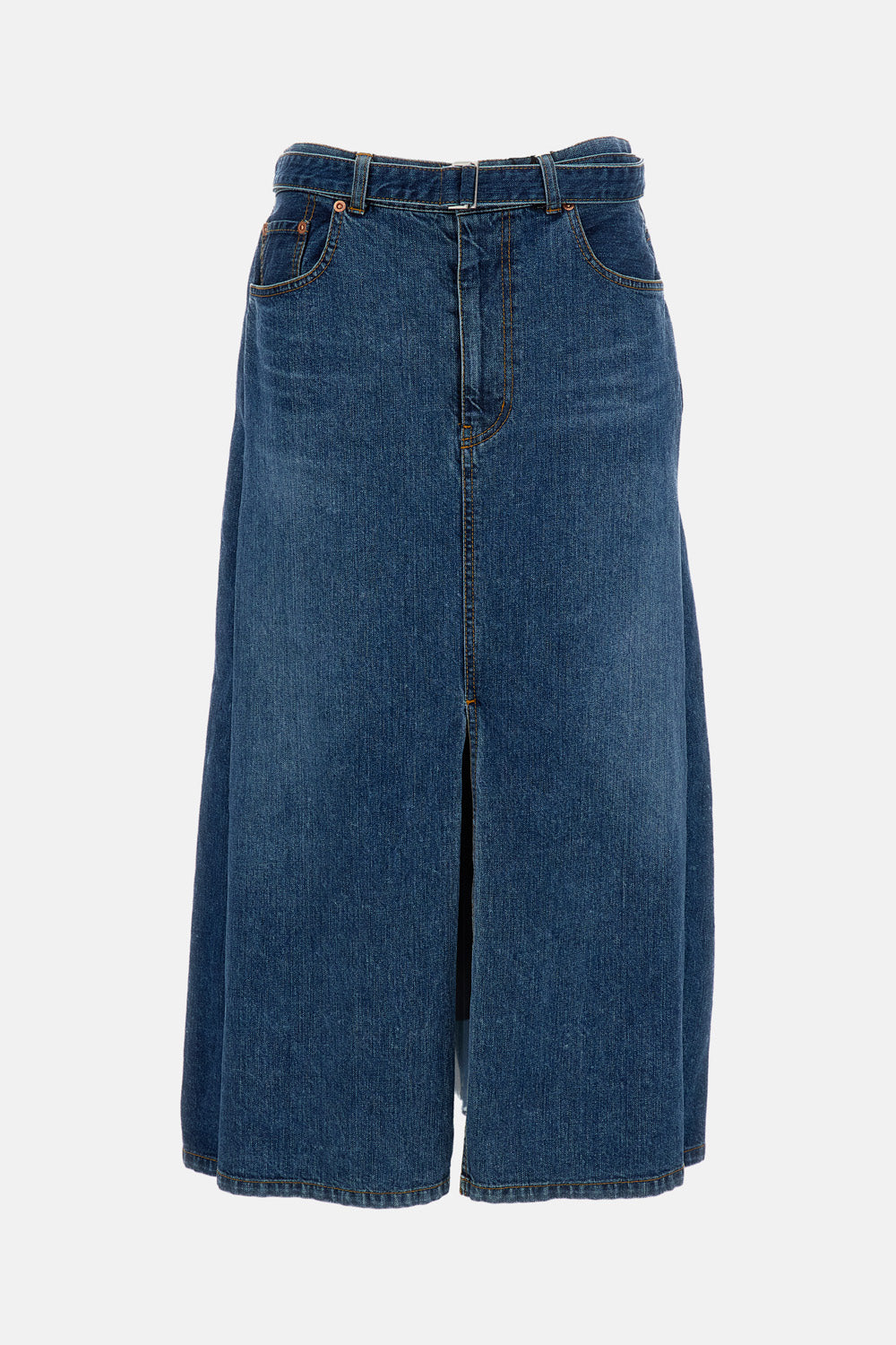 Sacai サカイ　デニム　スカート Sacai デニム素材のミディスカート ¥126,634 JPY - Biffi Boutiques