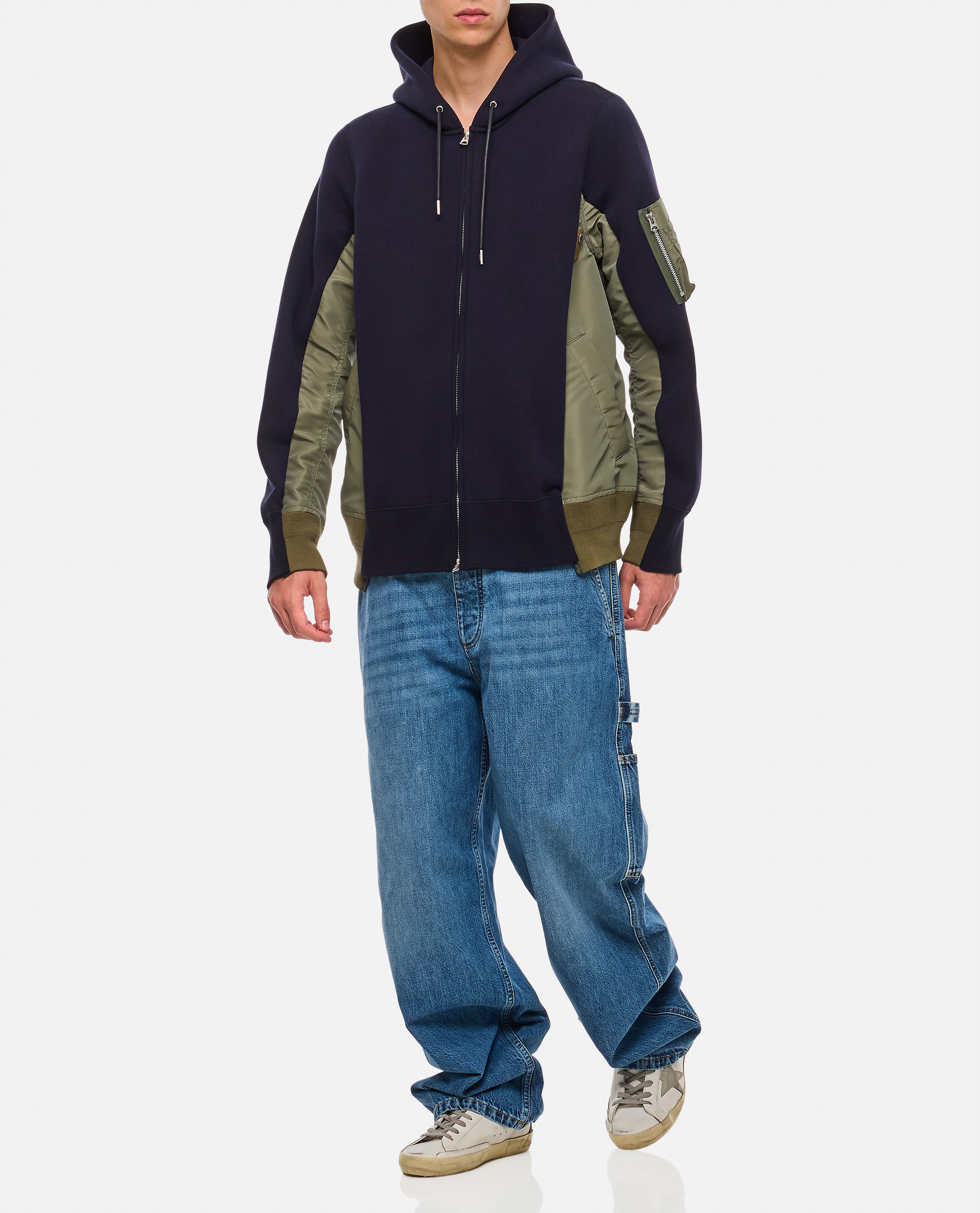 Sacai Cotton and Nylon Hoodie €327,50 EUR - Biffi Boutiques