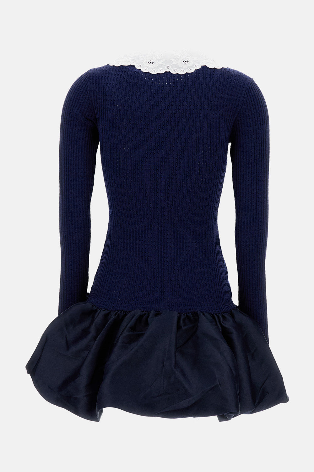 self portrait navy knit mini dress Self-Portrait IN AND TAFFETA $175.03 USD occasion-luncheon