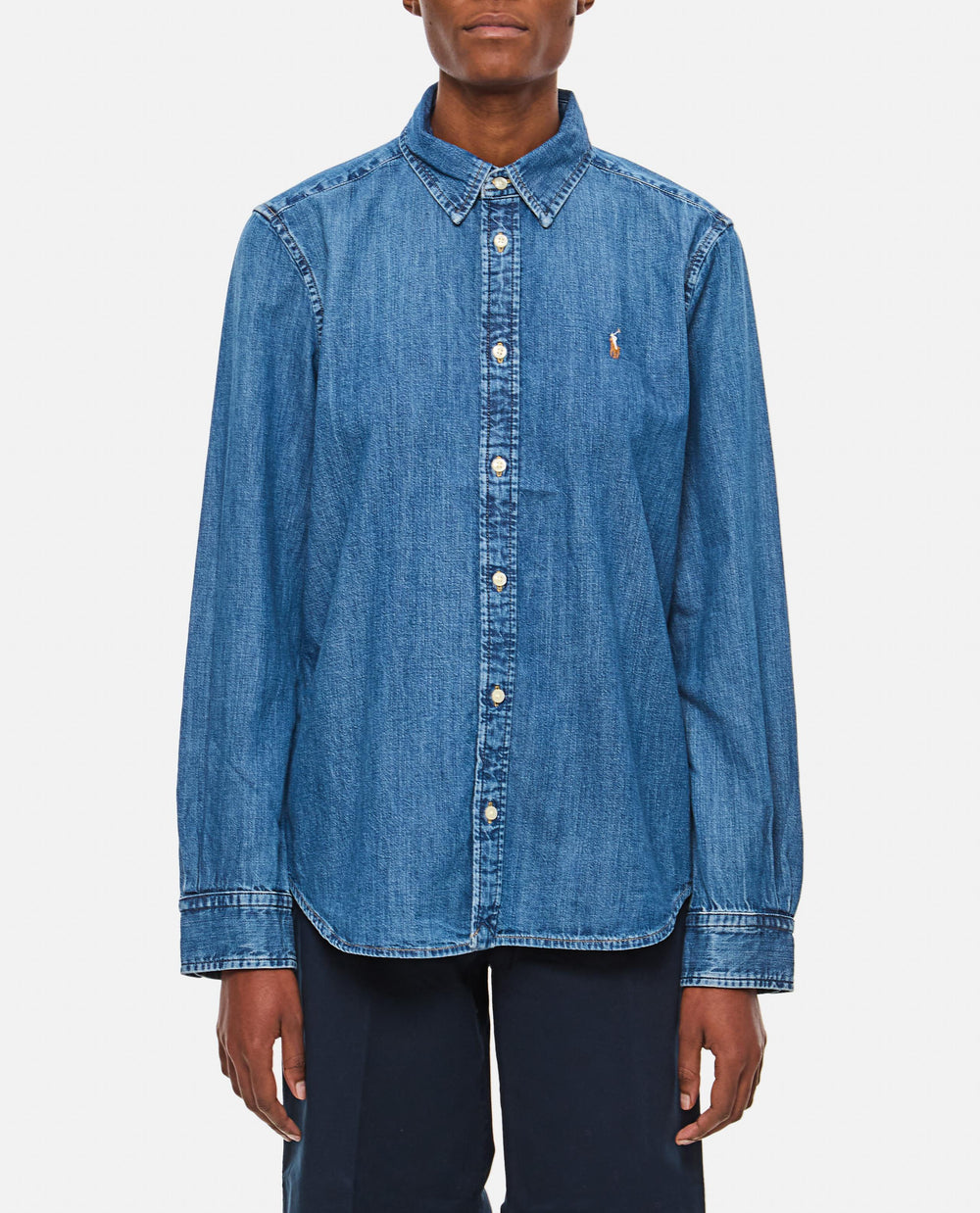 ralph lauren polo long sleeve dress shirts Polo Ralph Lauren Men's Purepress Cotton Oxford Shirt - Royal/White