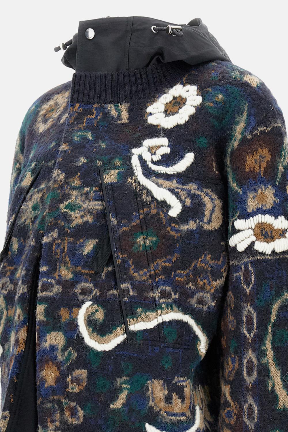 Sacai フローラルジャカードニットブルゾン ¥95,700 JPY - Biffi Boutiques