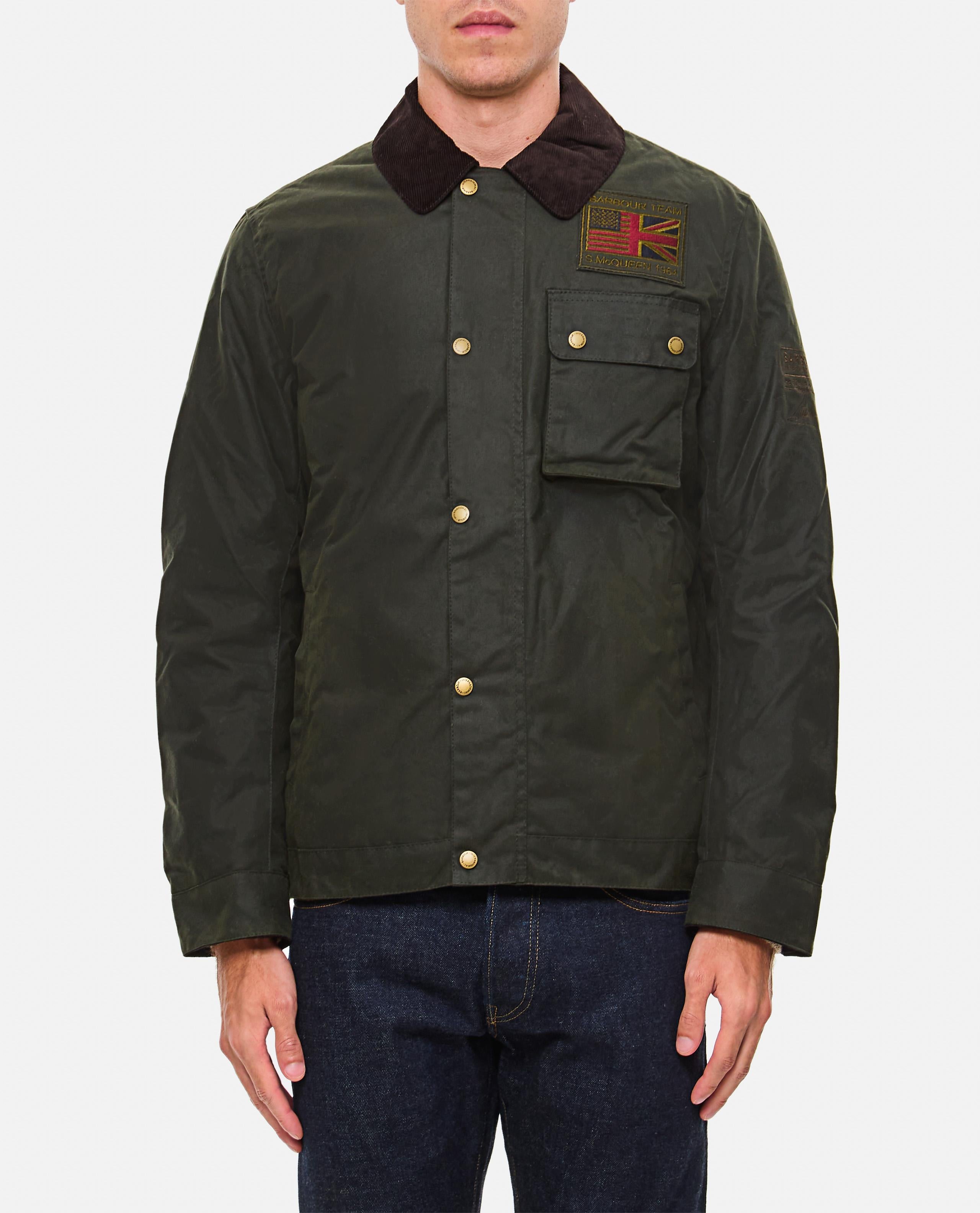 【希少】Barbour INTERNATIONAL マックイーン ミリタリー L 希少 Barbour International washington M steve mcqeen オリーブ