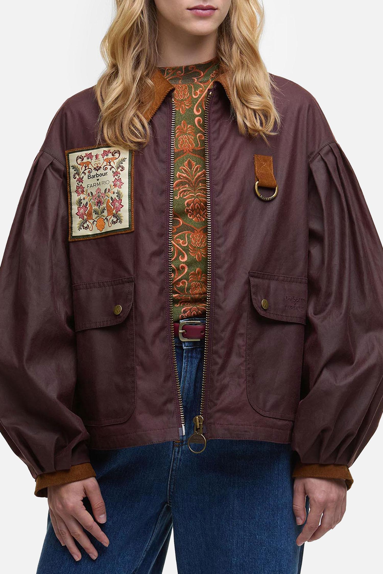 Barbour BARBOUR X FARM RIO THAIS WAX JACKET $375.10 USD - Biffi