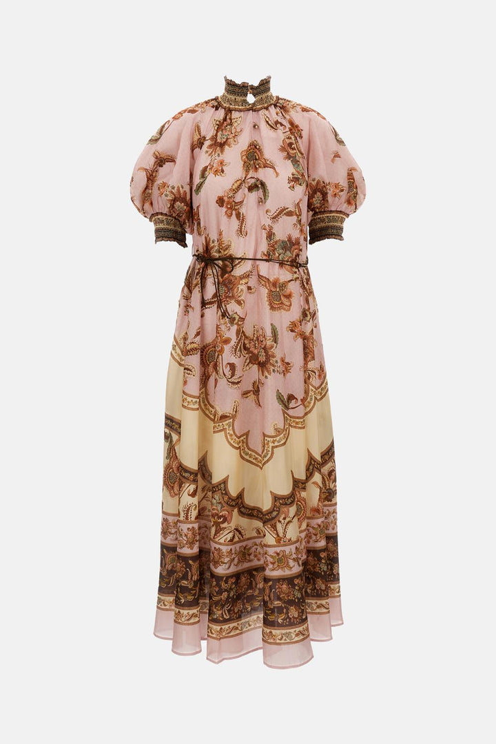 zimmermann long sleeve dress Aster Billow Maxi $1,282.32 USD back zip keeps look Magic Linen Toscana Linen amur Style:Matte Hot Pink