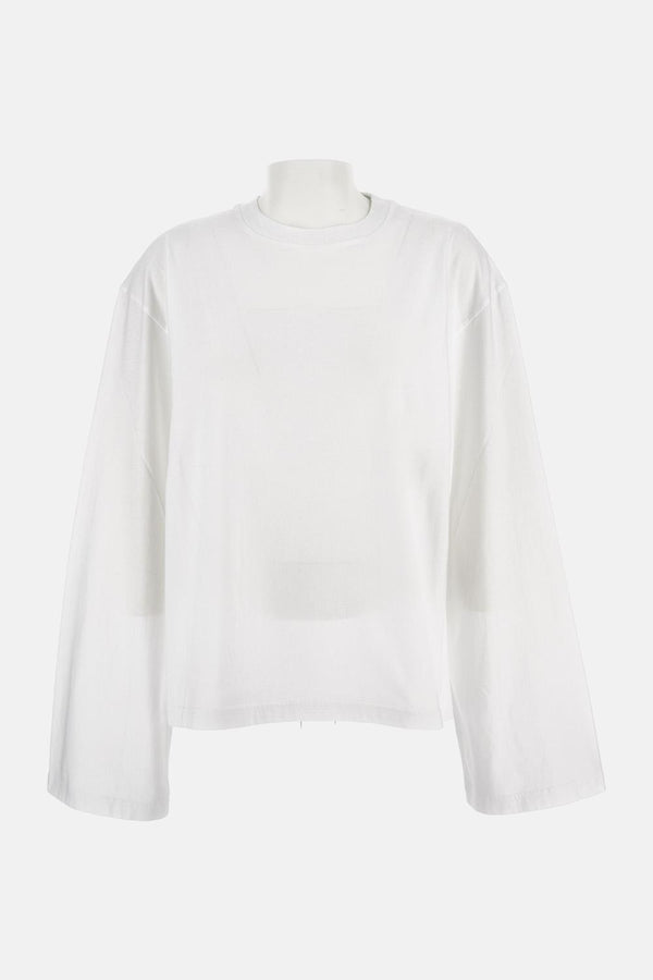 MAGLIA IN COTONE A MANICHE LUNGHE<BR/> HEW54010TJ048PX T0503 Haikure 