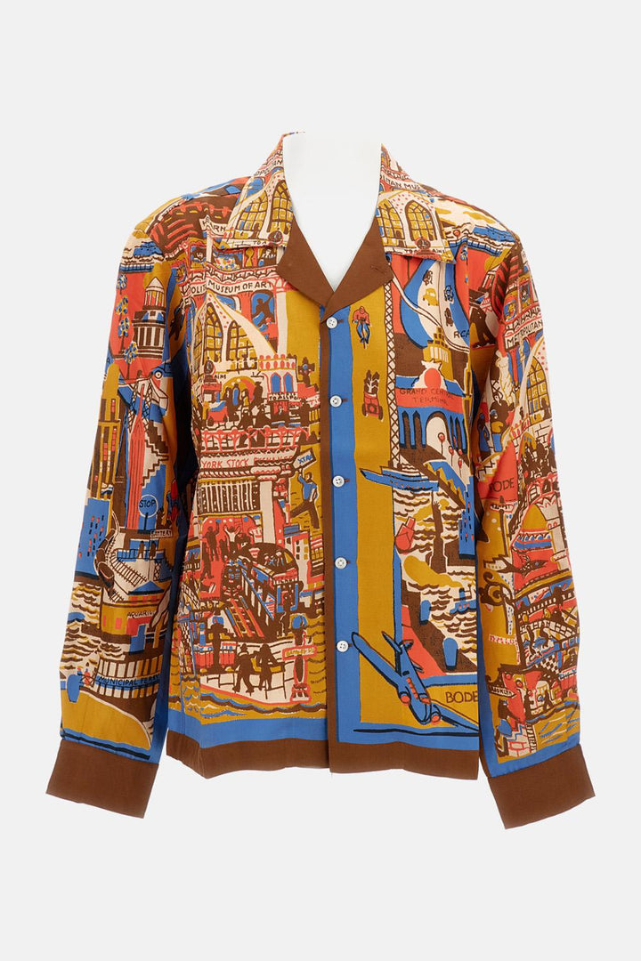 CAMICIA MANHATTAN ISLAND MRF25SH045 MULTI Bode New York 