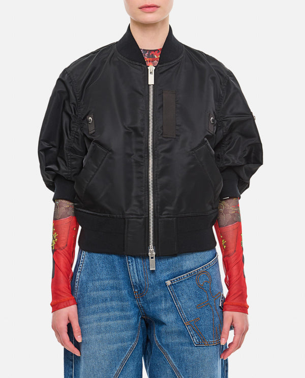 BOMBER IN NYLON MANICA 3/4 SCW202 001 Sacai 