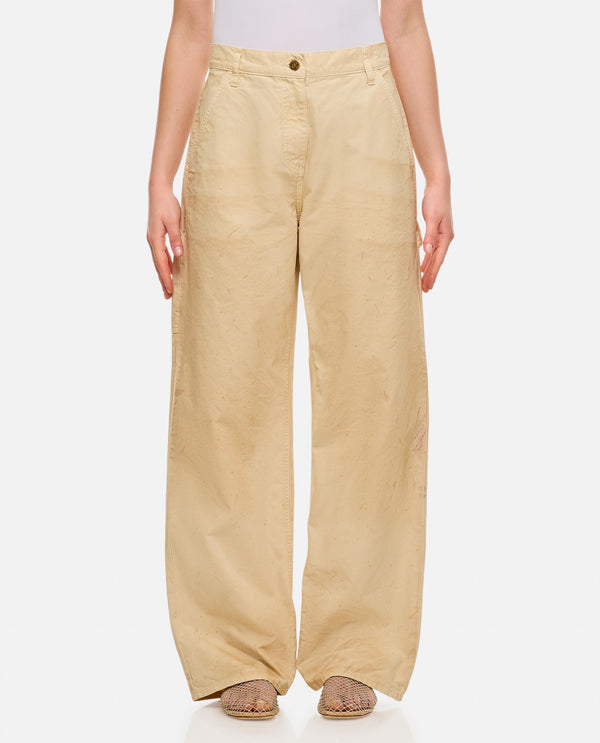 PANTALONI IN COTONE AMPI CON MACCHIE<BR/> GWP01687 P00148315103 Golden Goose 