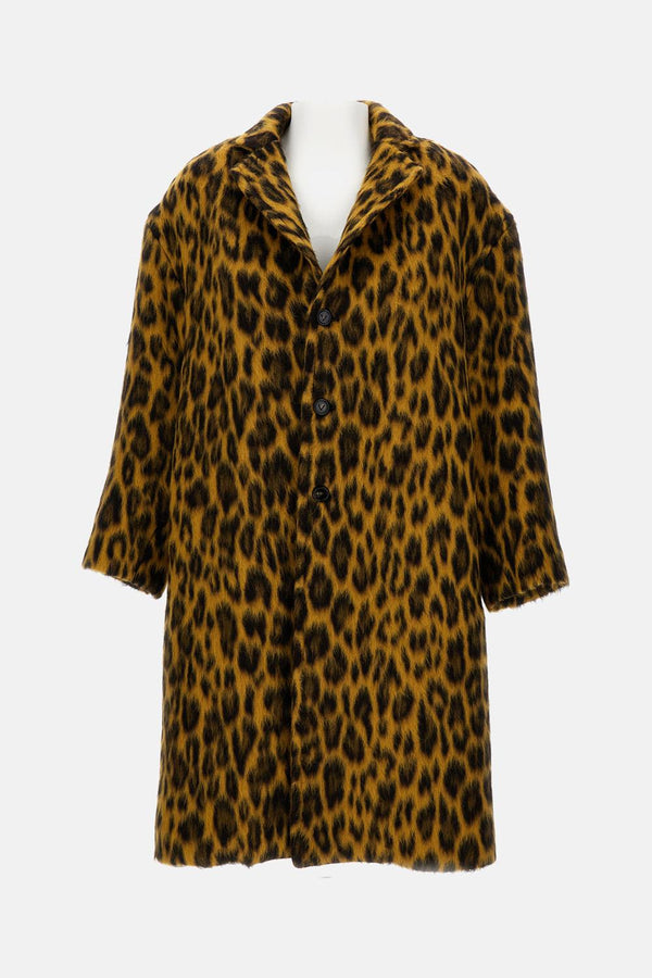 CAPPOTTO IN ALPACA LEOPARDATO<BR/> 845602 V4YP02712 Bottega Veneta 