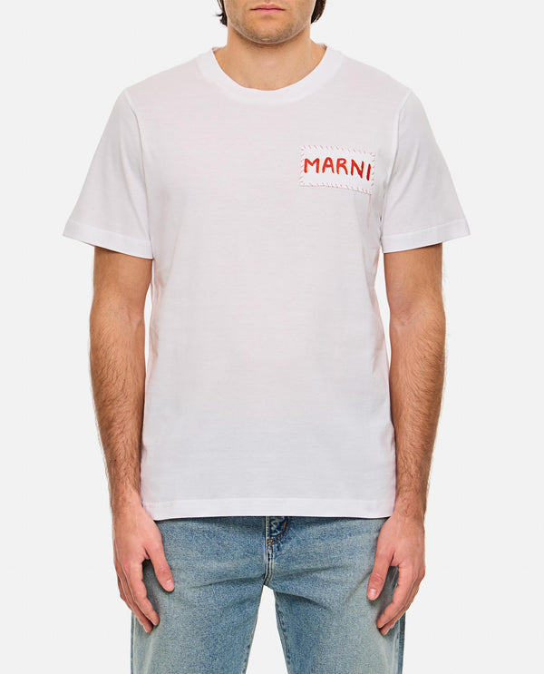 COTTON MINI LOGO T-SHIRT HUMU0198X0 UTC44600W01 Marni 