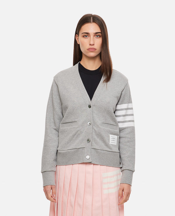 CARDIGAN IN COTONE CON SCOLLO A V FJT069A 00535055 Thom Browne 