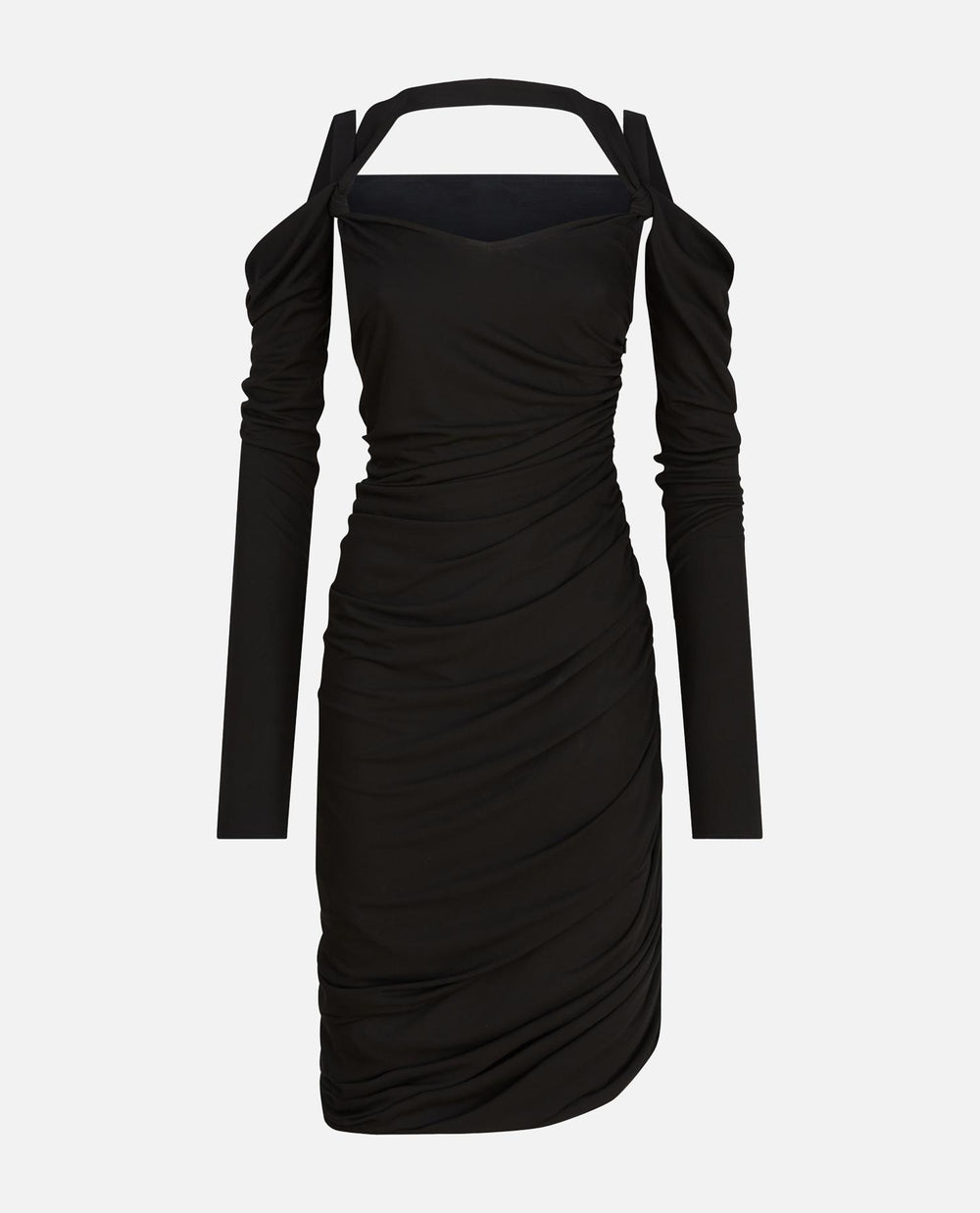 the attico midi dress Jersey halterneck midi dress - black