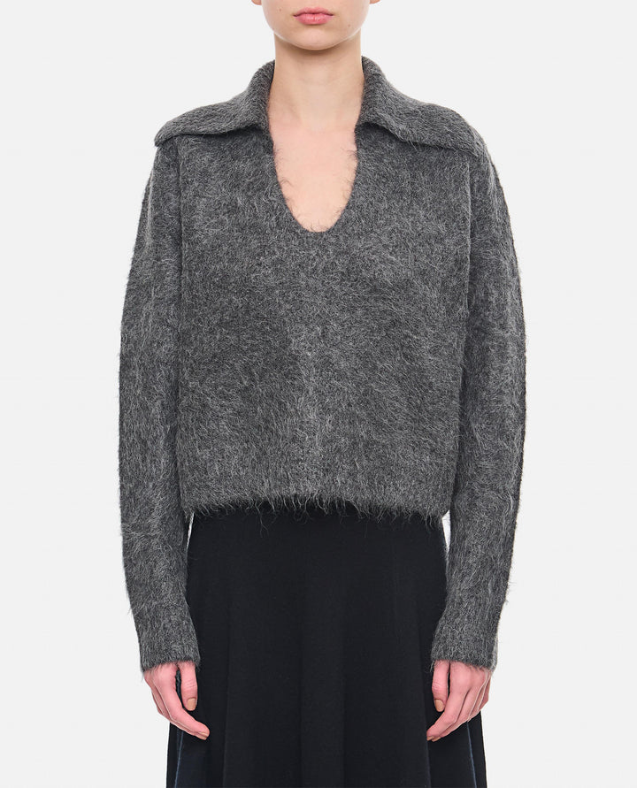 AMBROSE MAGLIONE SCOLLO A V AMBROSE ANTHRACITEMELANGE Loulou de Saison 