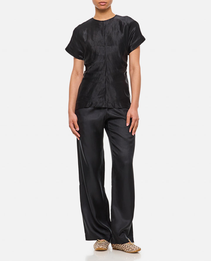 BLUSA A MANICHE CORTE PERO BLACK Loulou de Saison 