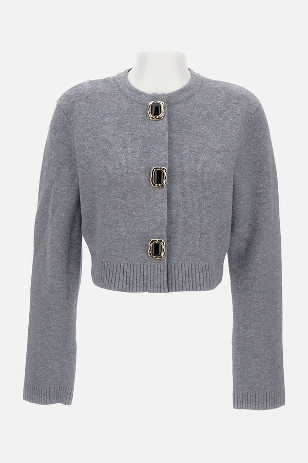 CARDIGAN AW25018CAGR GREY Self-Portrait 