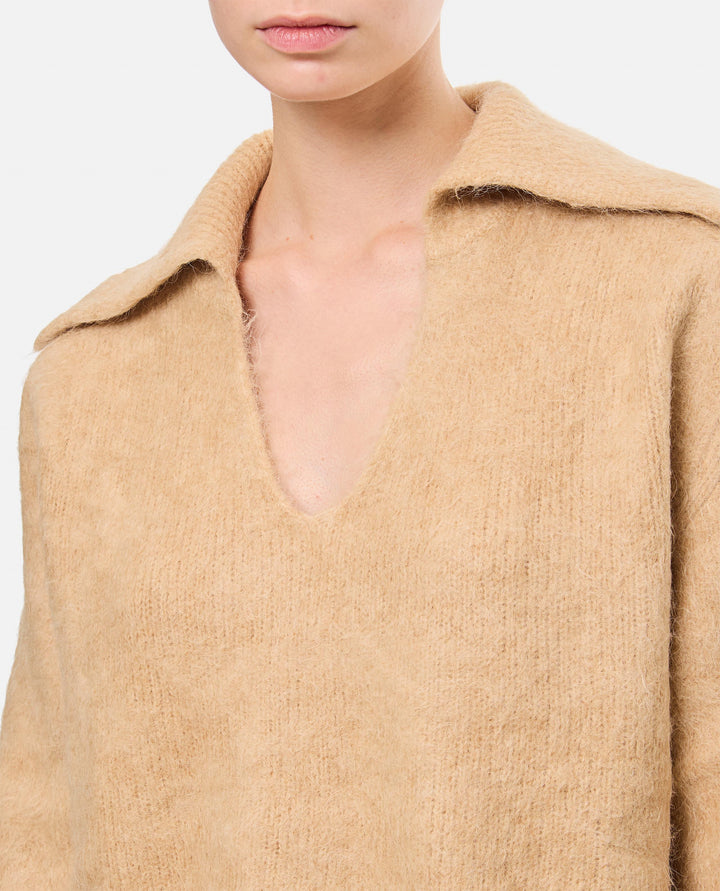 AMBROSE ALPACA MAGLIONE AMBROSE BEIGEMELANGE Loulou de Saison 