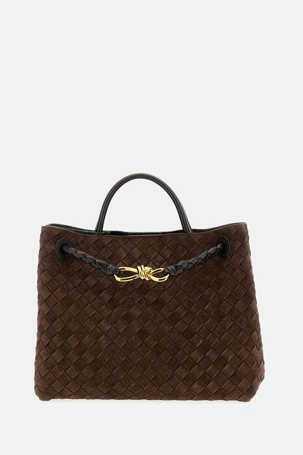 MEDIUM ANDIAMO SUEDE LEATHER HANDBAG 766016 V1QE62272 Bottega Veneta 