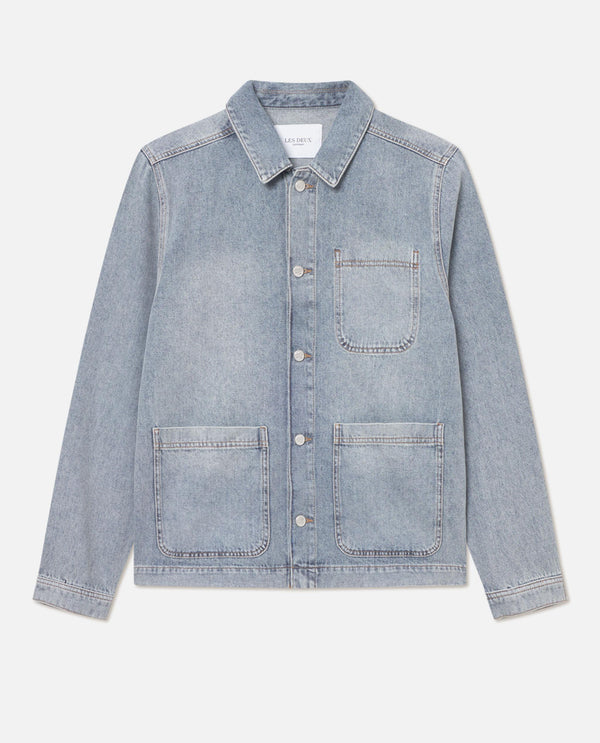 LAYTON WASHED DENIM OVERSHIRT 1000551 458 Les Deux 