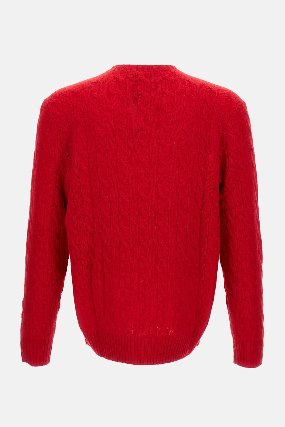 Polo Ralph Lauren カシミヤ混紡ウールの編み込みニットプルオーバー
