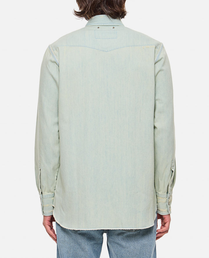 CAMICIA IN DENIM CON STRASS<BR/> GMP00487 P00063650100 Golden Goose 