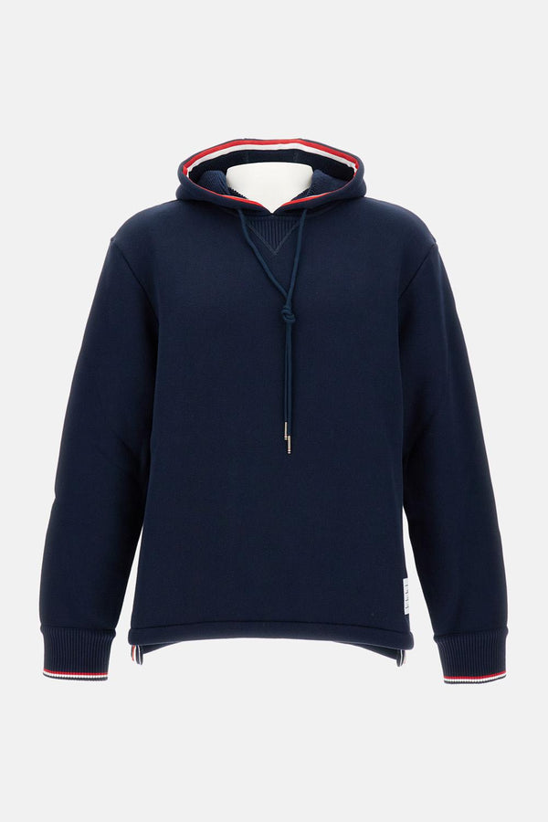 FELPA CON CAPPUCCIO E STRISCE A CONTRASTO MJT544A J0233415 Thom Browne 