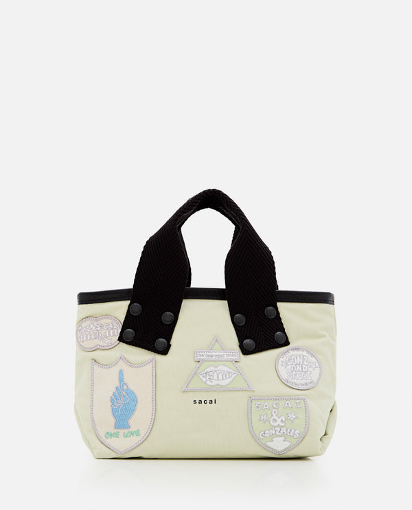 BORSA TOTE PICCOLA SACAI X MARC GONZALES CON PATCH 240880S 589 Sacai 