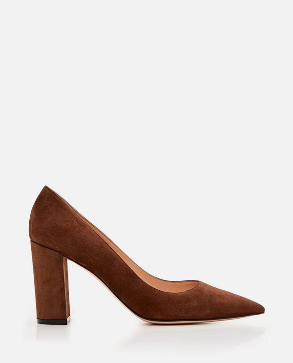 PIPER PUMP 85 SUEDE G21375 85RICCAMBROWN Gianvito Rossi 