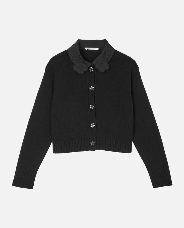 BIBI CARDIGAN RECYCLED CASHMERE 25KNI52002 BLACK Cecilie Bahnsen 