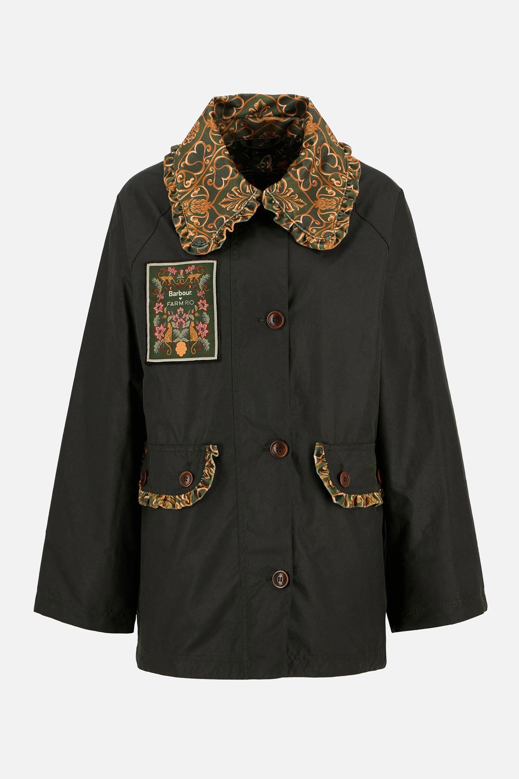 Barbour BARBOUR X FARM RIO MARIA-CLARA WAX JACKET $422.60 USD