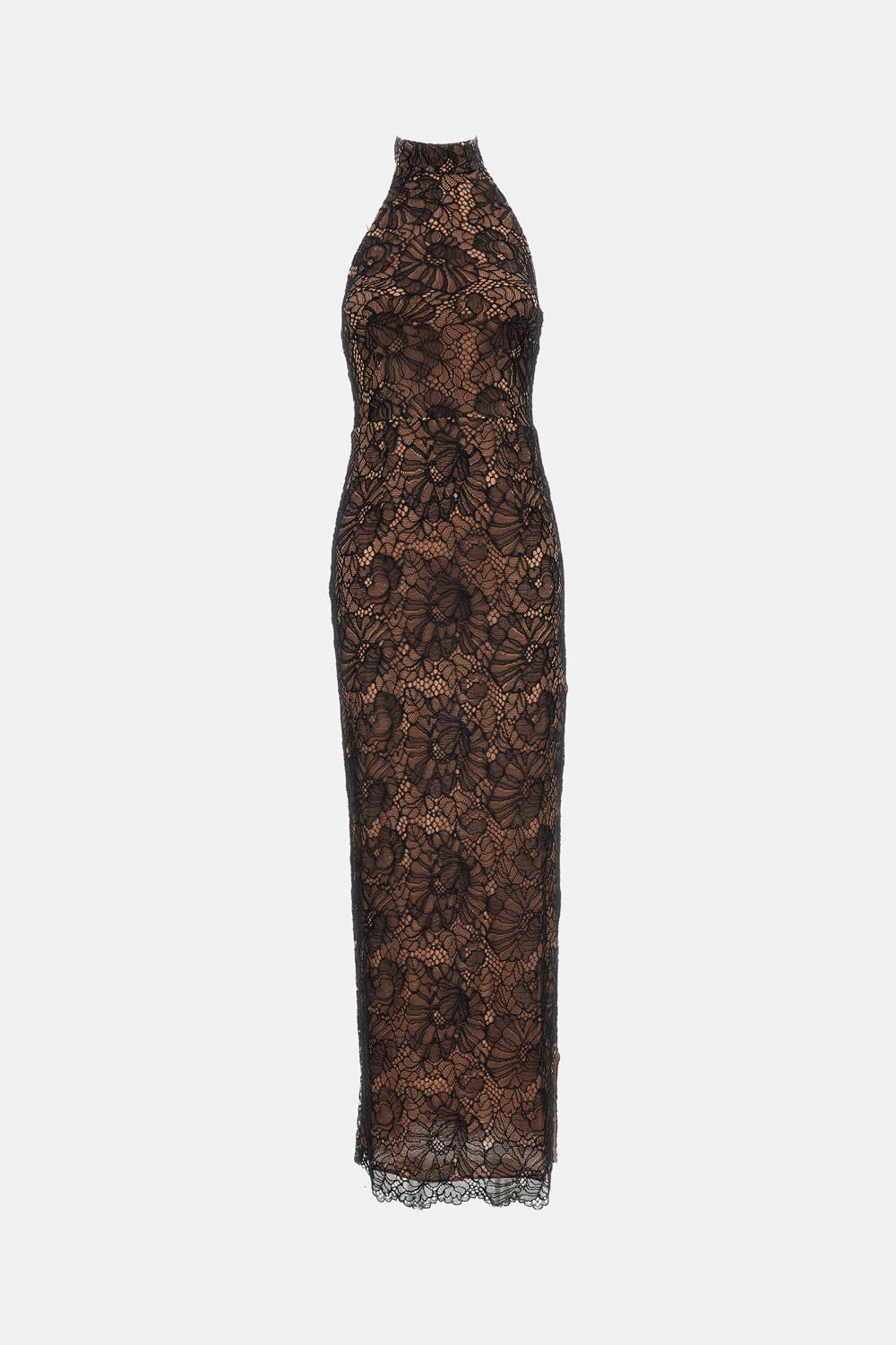 lace high neck shift dress Rotate High-Neck Lace Dress $325.26 USD
