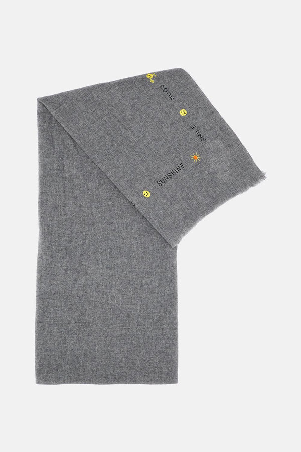 SCIARPA RICAMATA C25266 MEDIUMGREY Benaras By Citrus 