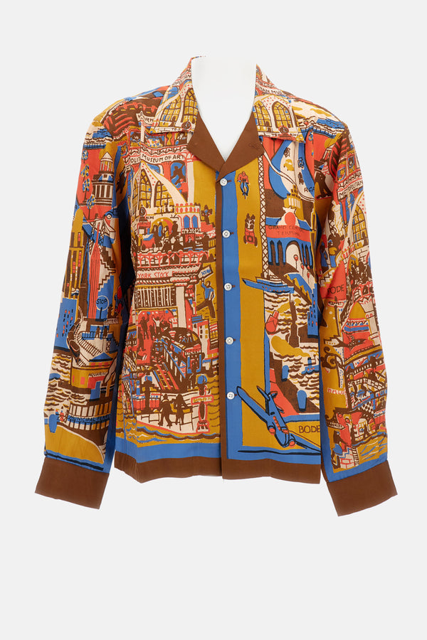 CAMICIA MANHATTAN ISLAND MRF25SH045 MULTI Bode New York 