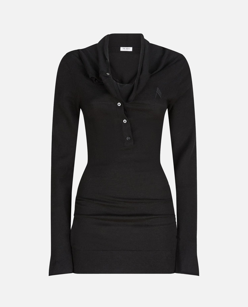 the attico black mini dress The Attico Taffeta Mini Dress