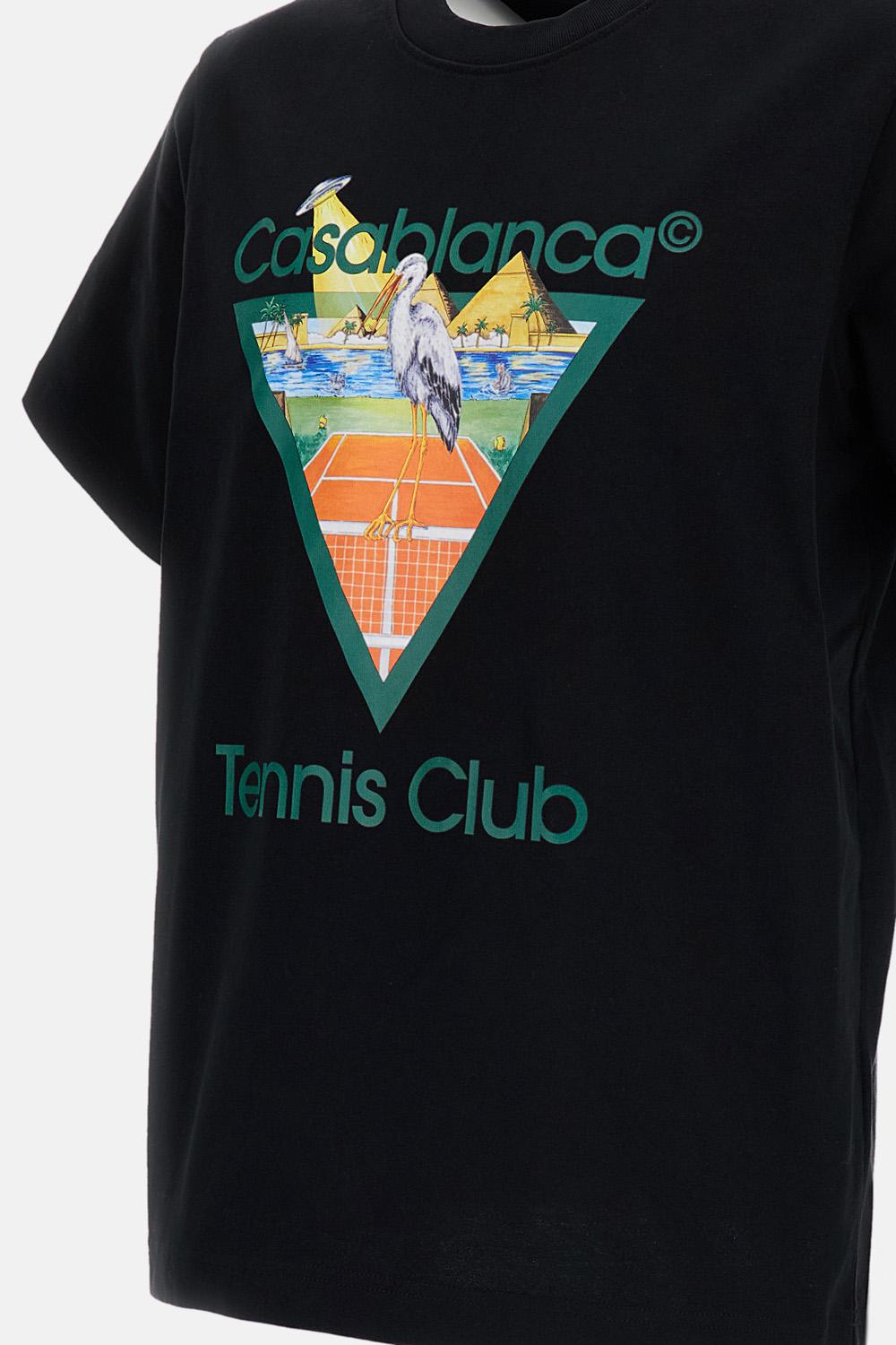 Casablanca Classic T-shirt with Tennis Club Icon Print $201.24 USD