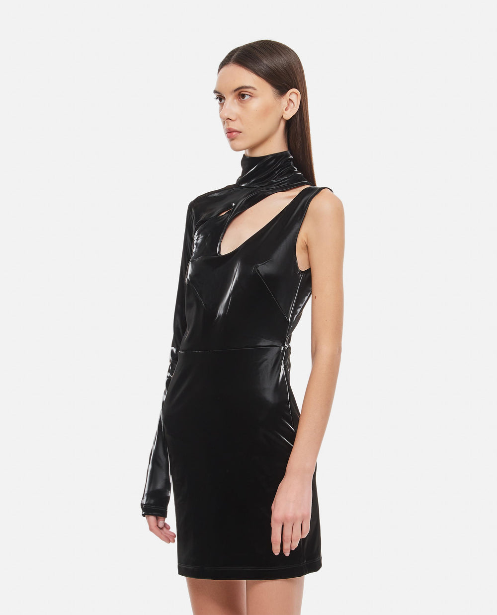Rotate Mini one-shoulder dress with cutouts $64.89 USD