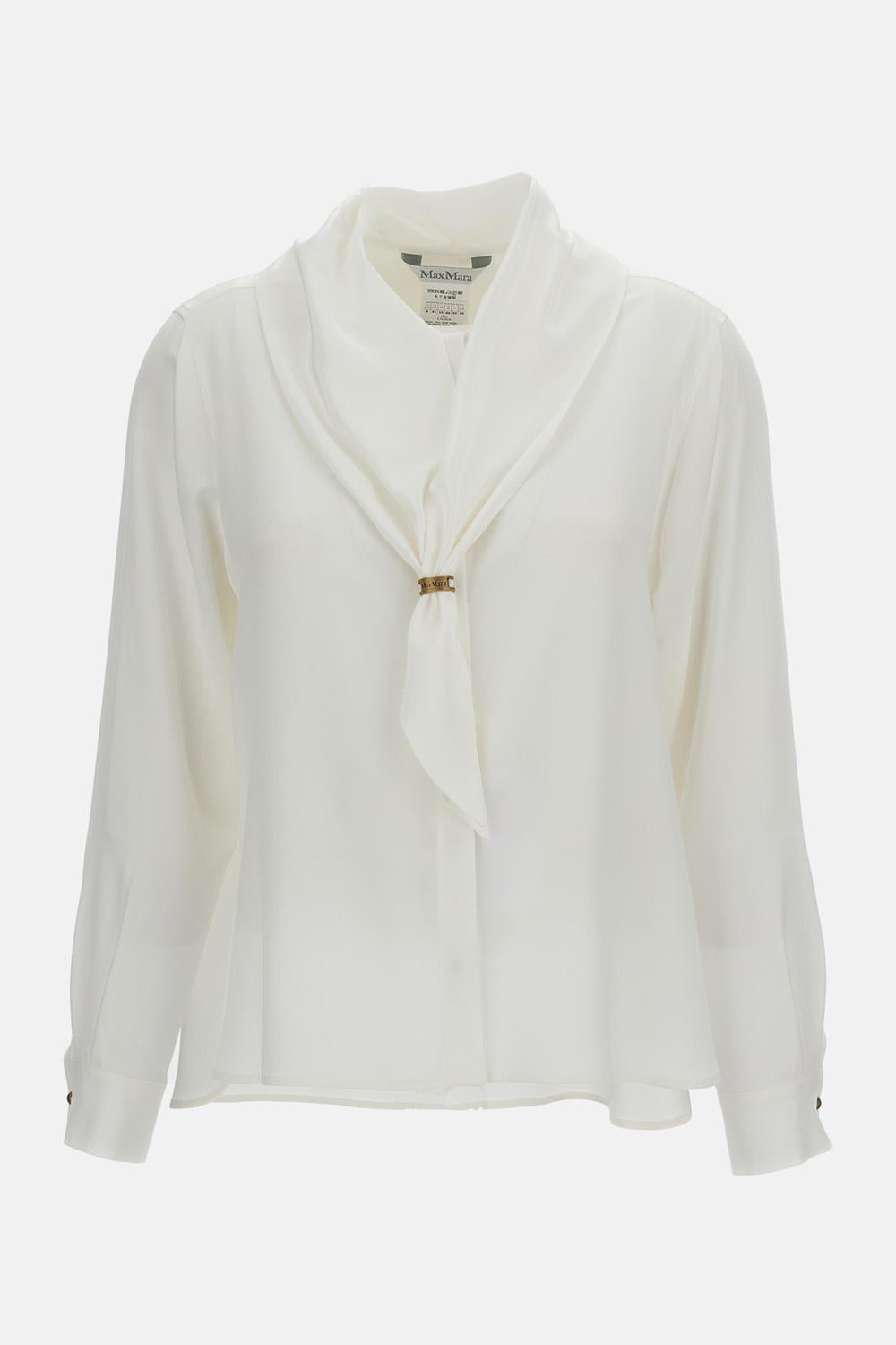 Mitsuko RussellMax Maraシルク100%シャツブラウス Max Mara シルクシャツ、スカーフ付き €450,00 EUR - Biffi Boutiques