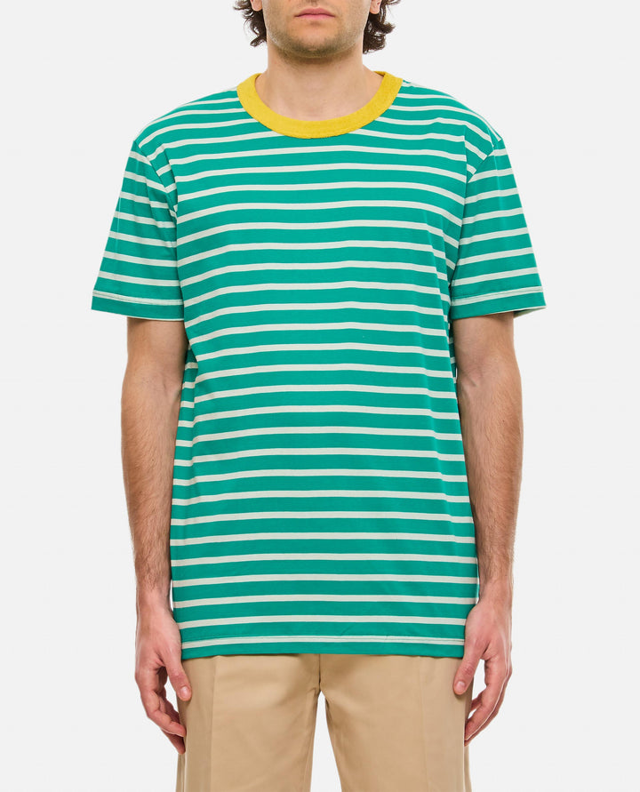 STRIPES COTTON T-SHIRT TRUEBOOGIETSHIRT GREENLOVER Howlin 