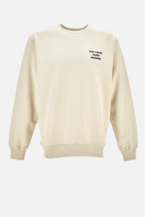 FELPA SLOGAN GIROCOLLO<BR/> PERMSW149 CO127MT Drôle De Monsieur 