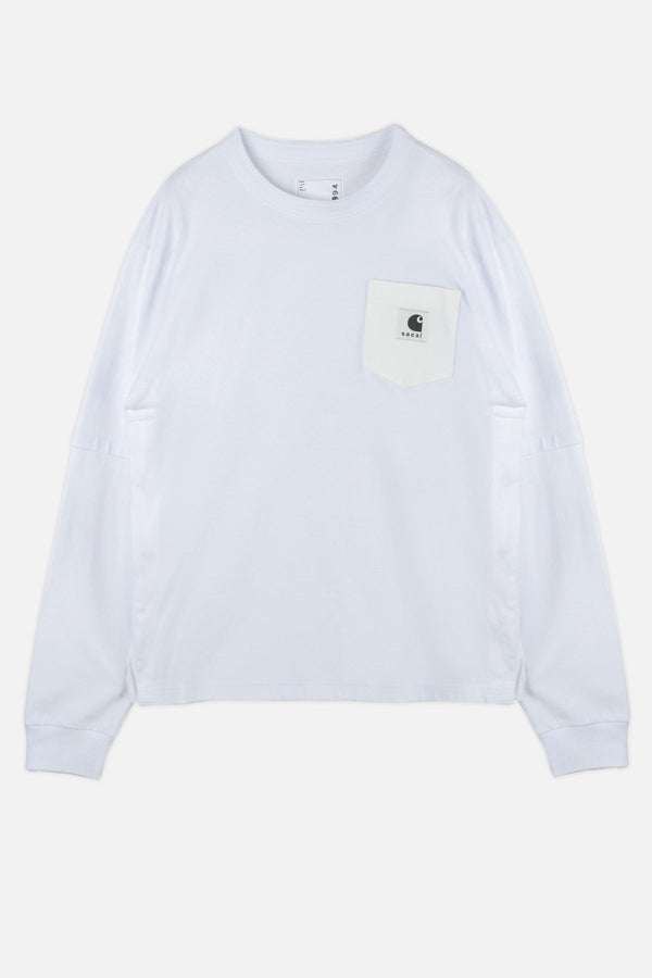 T-SHIRT MANICHE LUNGHE SACAI X CARHARTT WIP 2500994S 101 Sacai 