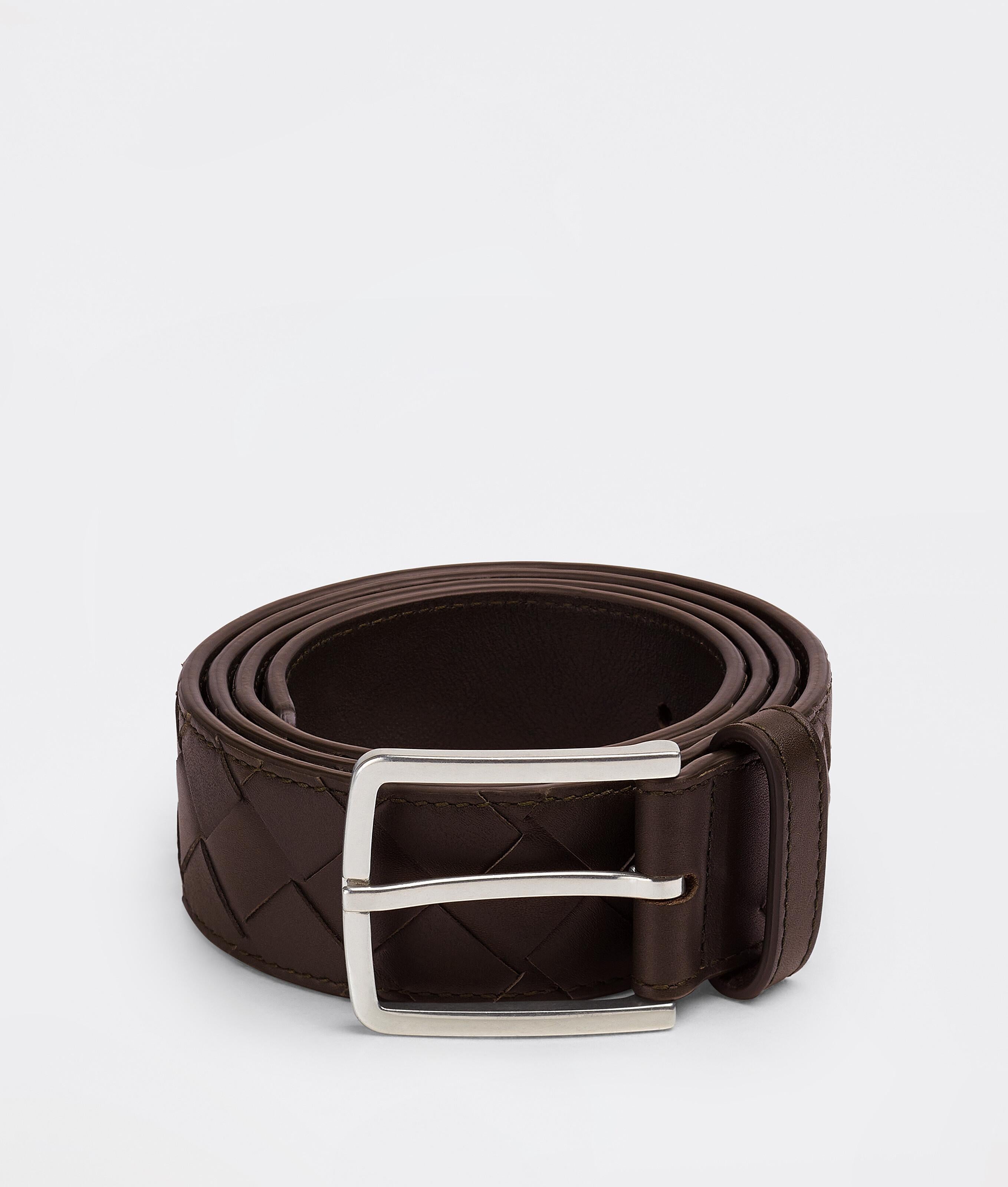 Bottega Veneta レザーの編み込みベルト ¥101,200 JPY - Biffi Boutiques