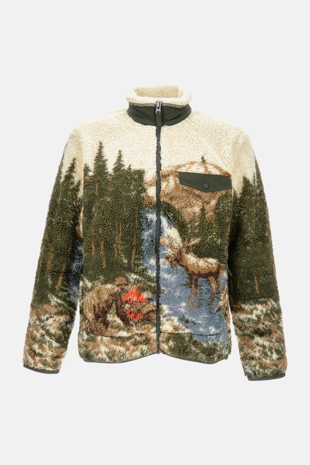 Polo Ralph Lauren FLEECE JACKET WITH ZIP AND LONG SLEEVES $297.46