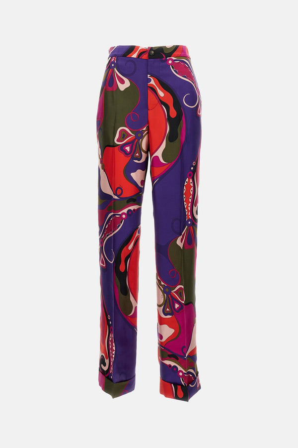 PANTALONI IN TWILL DI SETA 5URT10 5U731017 Emilio Pucci 