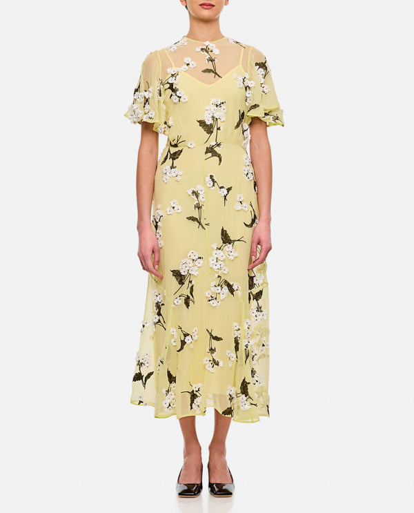 MIDI ABITO COCKTAIL PS25D38YFG HONEYSUCKLE Erdem 