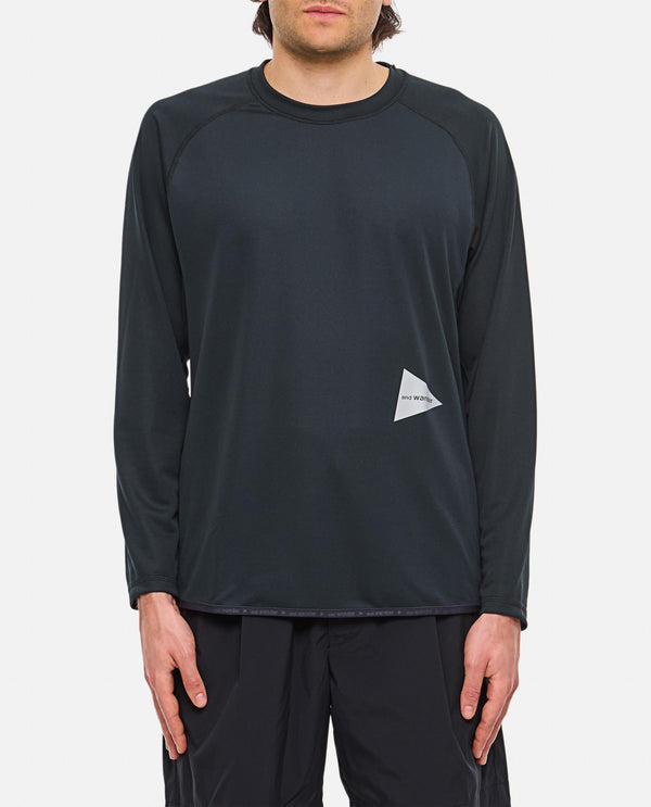 T-SHIRT MANICHE LUNGHE NERA 5745164034 010 And Wander 