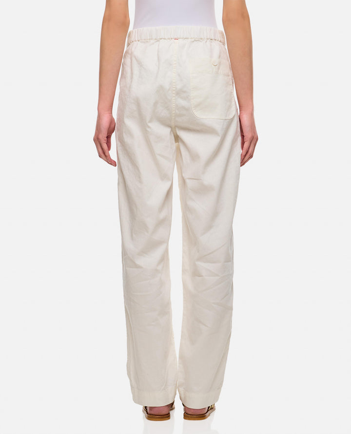 PANTALONI JUDE FEMME IN COTONE E LINO 22FP211 OFFWHITE Casey & Casey 