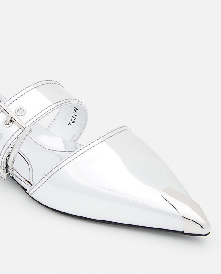 MIRROR POINTED OPEN BACK SANDALS 744490 W4WG18100 Alexander McQueen 