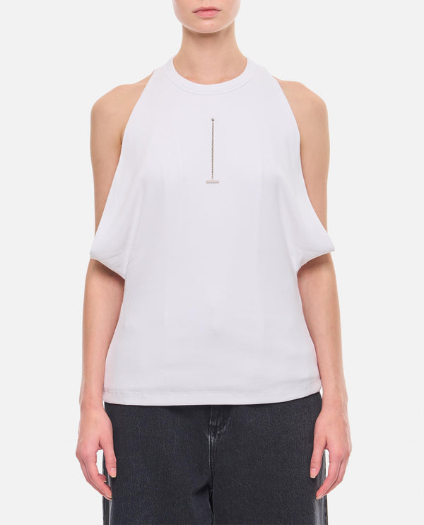 TOP IN COTONE SMANICATO 804191 QLADW9000 Alexander McQueen 